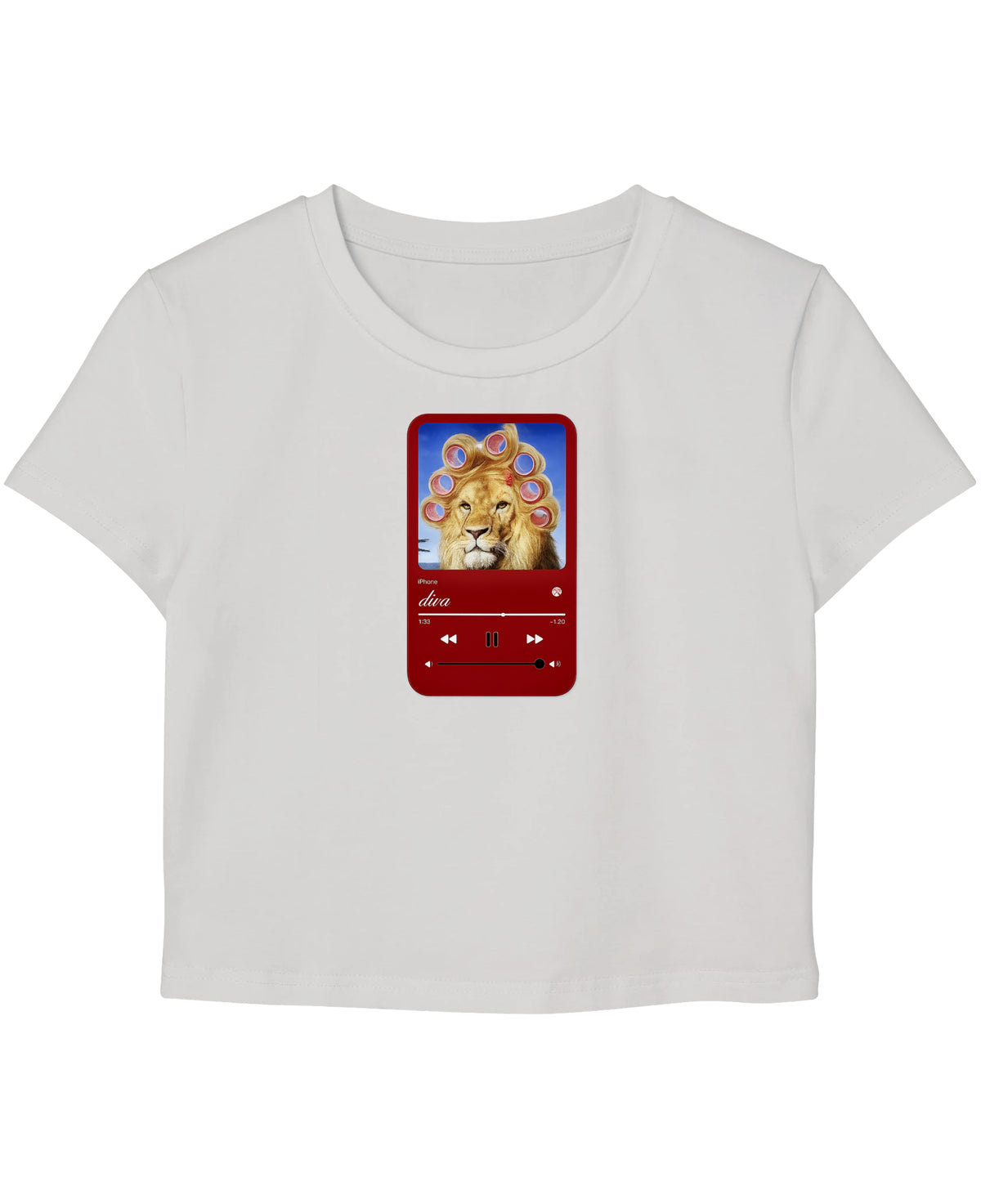 White Baby Tee Front Design